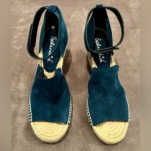 Splendid Skylar Navy Suede Espadrille Sandals Size 9.5M NIB